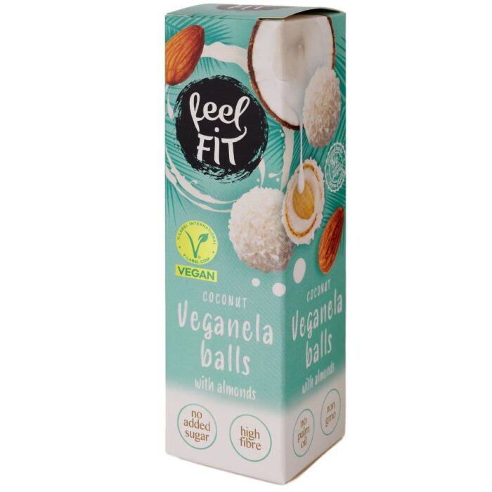 Feel FIT Coconut VEGANELA Balls – 3er-Pack (27 g) – Bild 1