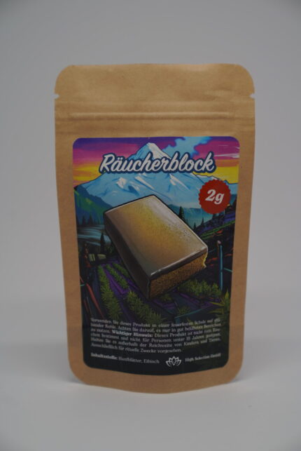 Räucherblock – Hanfblätter & Eibisch (2 g / 5 g)